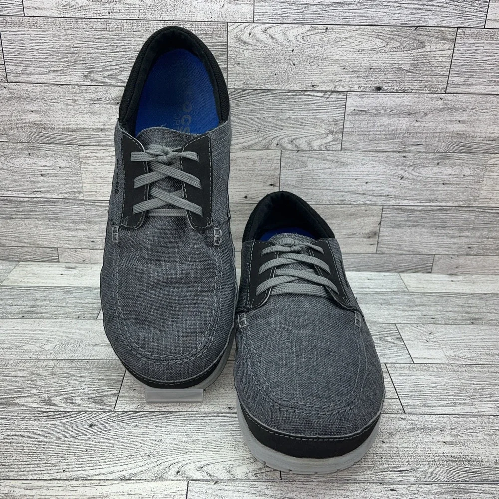 CROCS Santa Cruz‎ Playa 204837 Gray Black Dual Comfort Lace Up Shoes Men Size 9